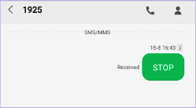 Send a sms to 1925 for stop internet usage from main balance